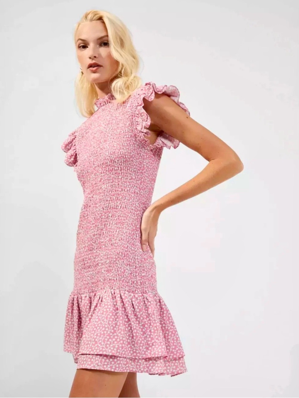 French Connection Smocked Dress